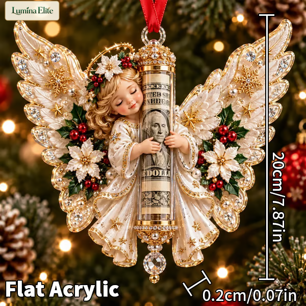 👼💵 3D Angel Christmas Cash Gift Ornament - HolidayMoney Holder Keepsake-V