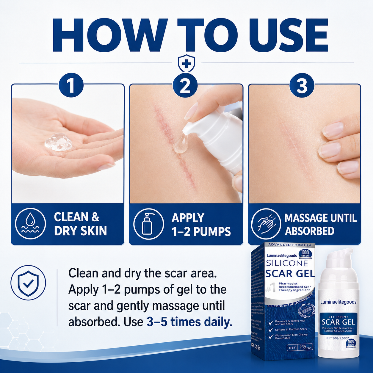 Advanced Silicone Scar Gel | Helps Soften, Smooth & Improve the Look of New and Old Scars-Zuckerberg