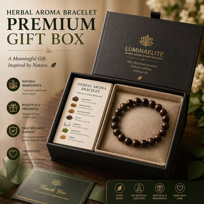 Herbal Aroma Bracelet with 7 Natural Botanicals, Handmade Beaded Wellness Bracelet, Gift Ready-Zuckerberg