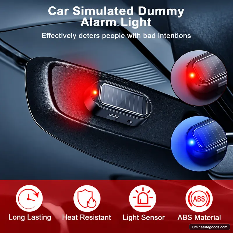 【50% OFF】Solar-Powered Simulated Car Alarm Light – Buy 2, Get 2 Free-V