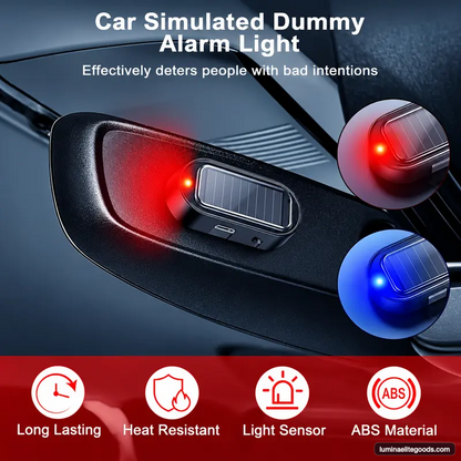 【50% OFF】Solar-Powered Simulated Car Alarm Light – Buy 2, Get 2 Free-V