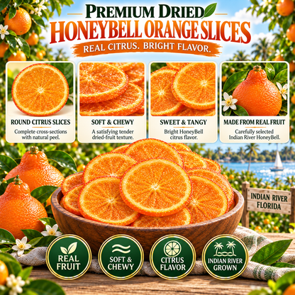 Royal Honeybell Orange Slices – Premium Dried Citrus Wellness Snack-WH