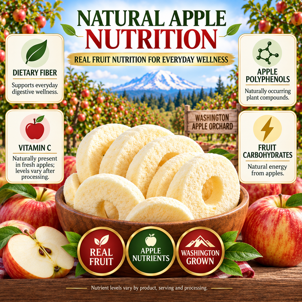 Organic Freeze-Dried Honeycrisp Apple Rings-Zuckerberg