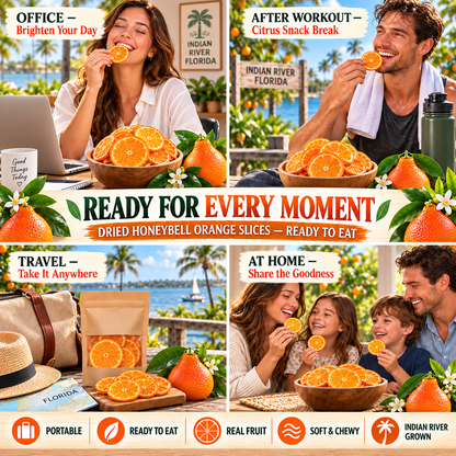 Royal Honeybell Orange Slices – Premium Dried Citrus Wellness Snack-WH