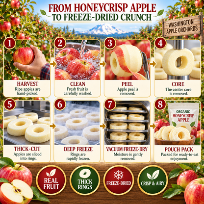 Organic Freeze-Dried Honeycrisp Apple Rings-Zuckerberg
