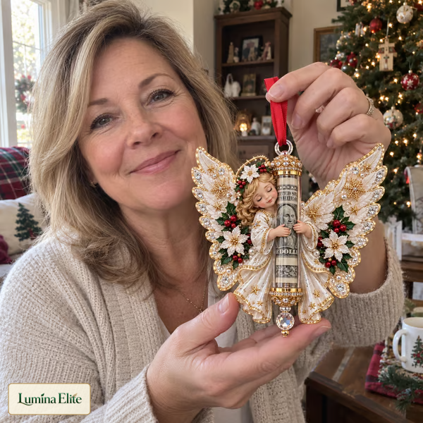👼💵 3D Angel Christmas Cash Gift Ornament - HolidayMoney Holder Keepsake-V