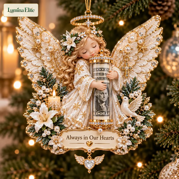 👼💵 3D Angel Christmas Cash Gift Ornament - HolidayMoney Holder Keepsake-V