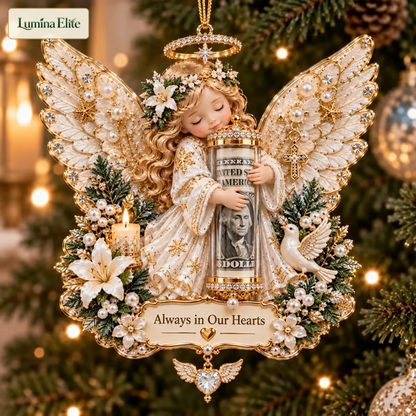 👼💵 3D Angel Christmas Cash Gift Ornament - HolidayMoney Holder Keepsake-V