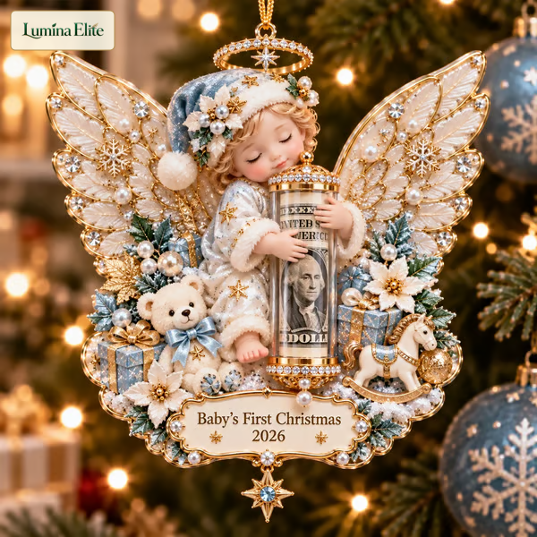 👼💵 3D Angel Christmas Cash Gift Ornament - HolidayMoney Holder Keepsake-V