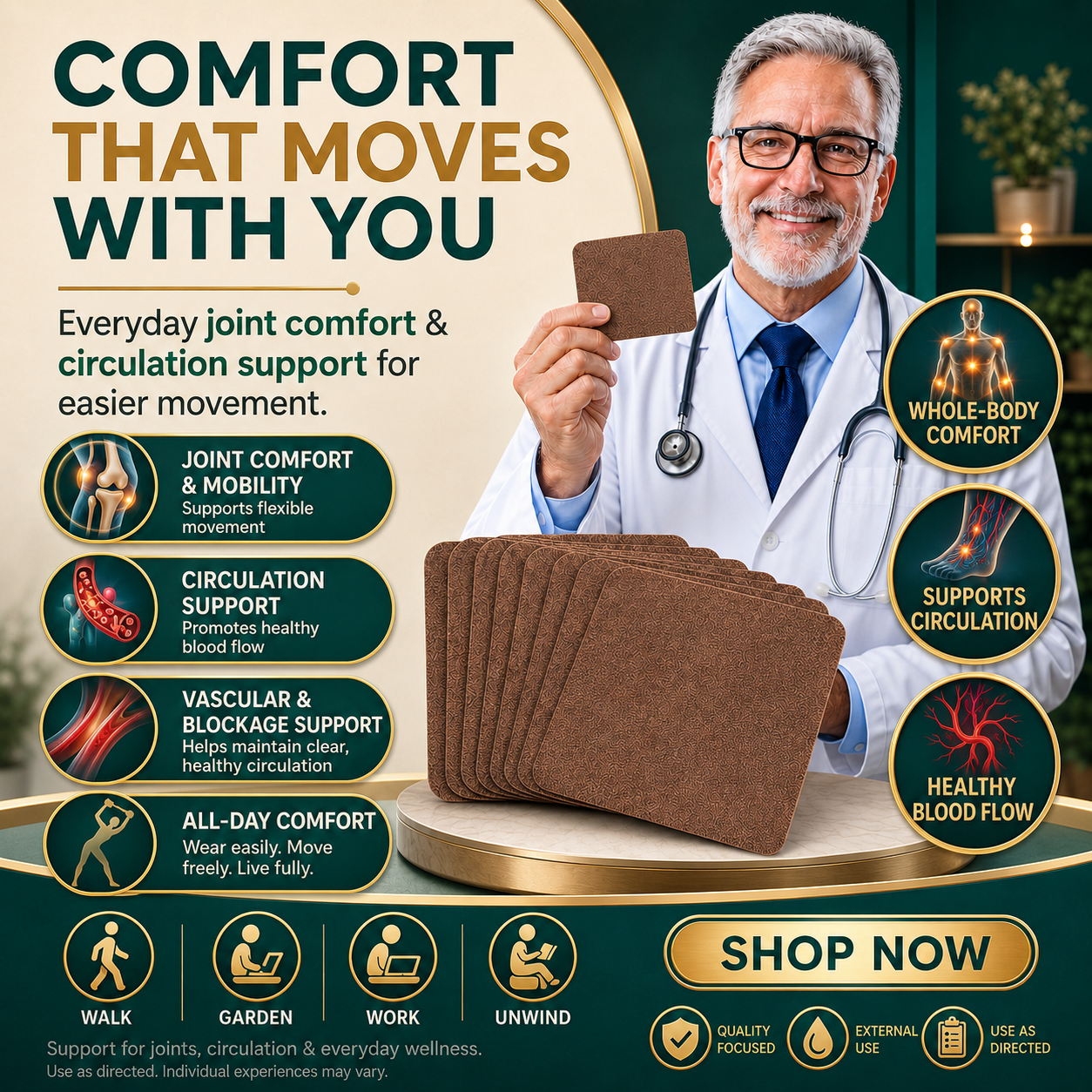 Move Freely Again | Targeted Comfort for Stiff Joints, Cold Hands & Heavy Steps-YH