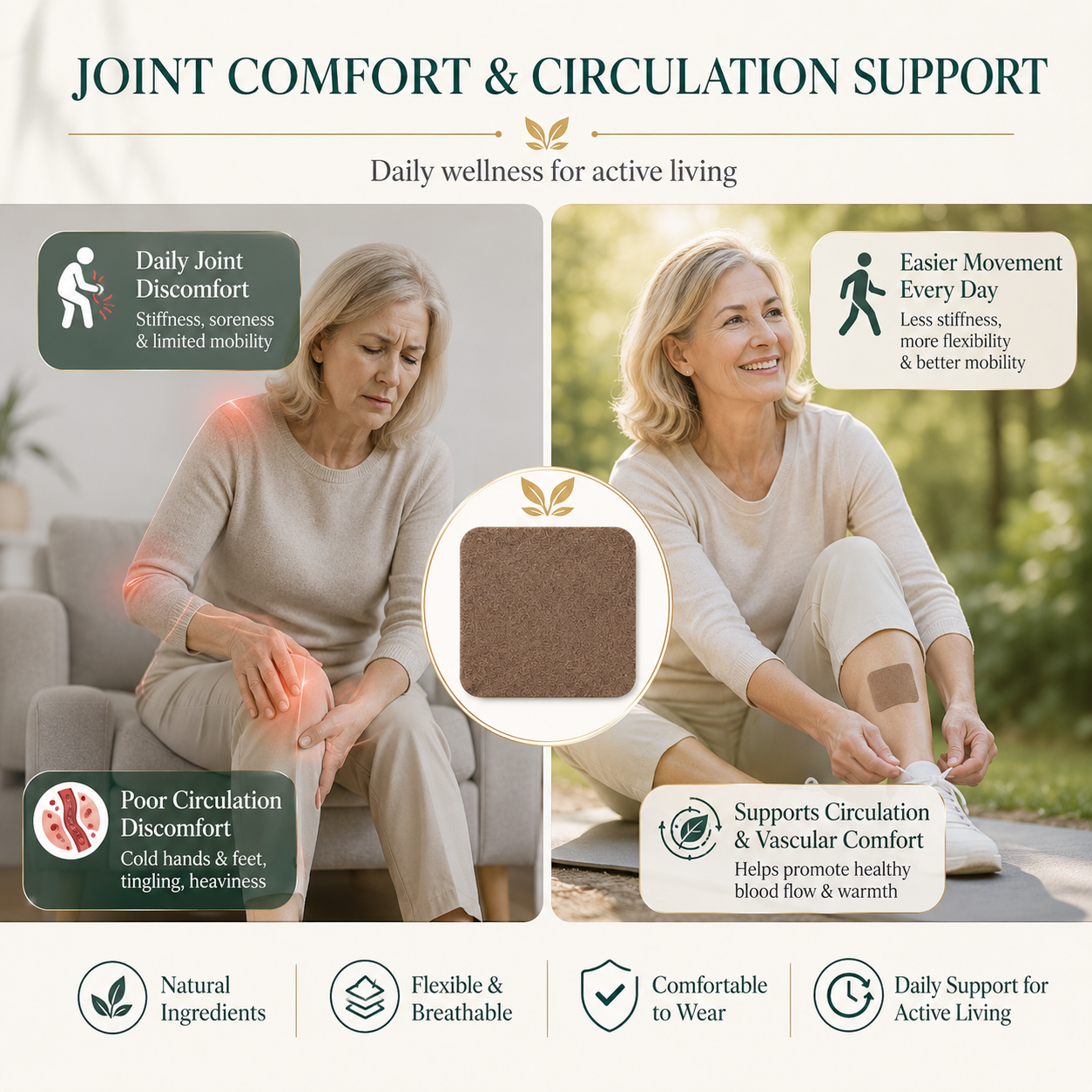 Move Freely Again | Targeted Comfort for Stiff Joints, Cold Hands & Heavy Steps-YH