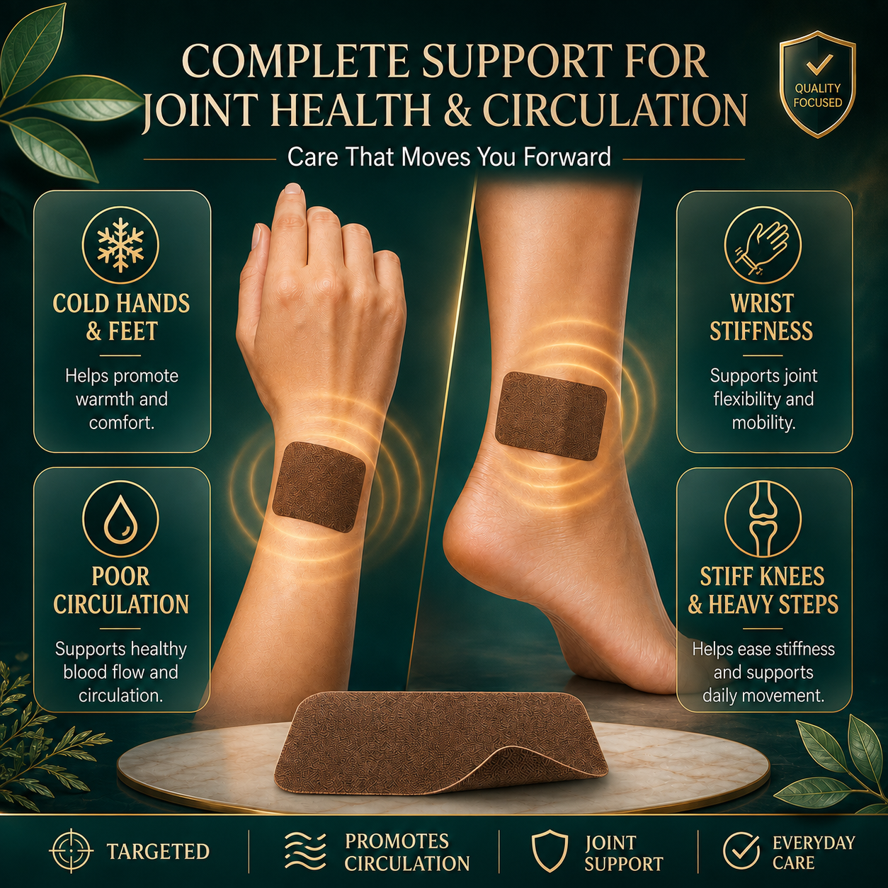 Move Freely Again | Targeted Comfort for Stiff Joints, Cold Hands & Heavy Steps-YH