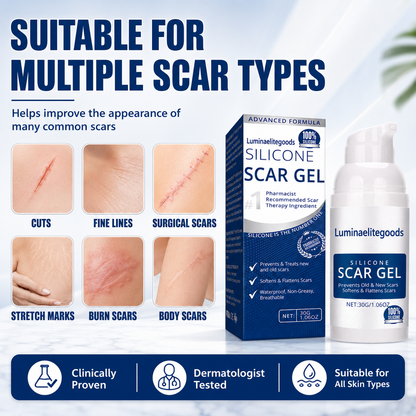 Advanced Silicone Scar Gel | Helps Soften, Smooth & Improve the Look of New and Old Scars-Zuckerberg