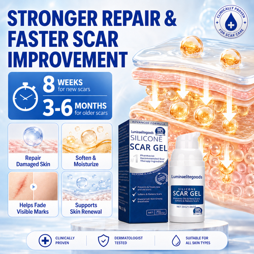 Advanced Silicone Scar Gel | Helps Soften, Smooth & Improve the Look of New and Old Scars-Zuckerberg