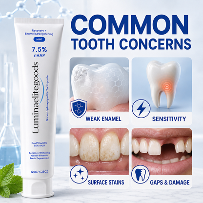7.5% nHAP Enamel Strengthening Toothpaste | Helps Reinforce Weak Enamel, Smooth Surface Stains & Support a Brighter Smile-Zuckerberg