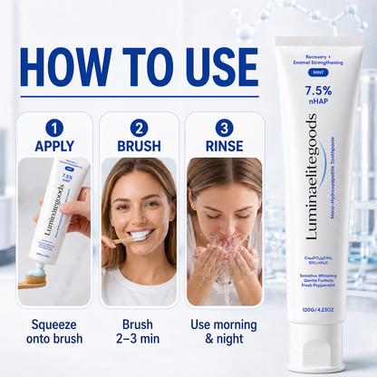 7.5% nHAP Enamel Strengthening Toothpaste | Helps Reinforce Weak Enamel, Smooth Surface Stains & Support a Brighter Smile-Zuckerberg