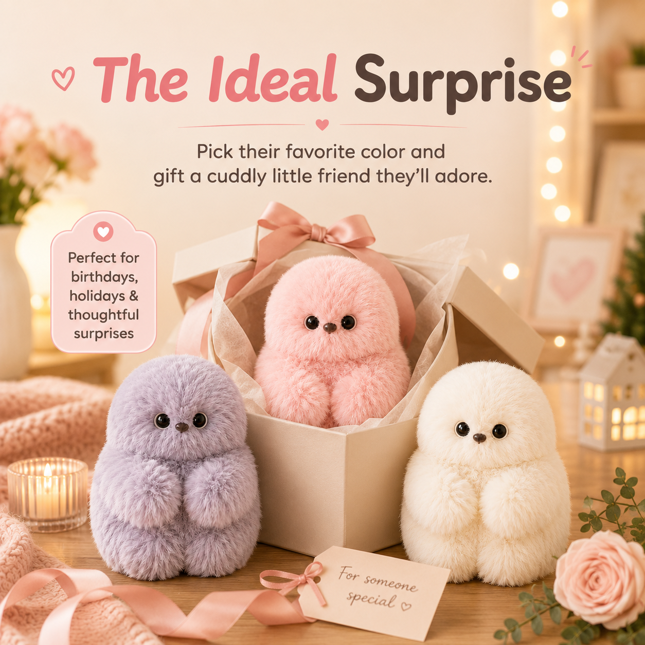👀Cute AI shy Emotional companionship robot doll bag charm plush toy👜-It can sing, turn its head, and learn to speak🤖-V