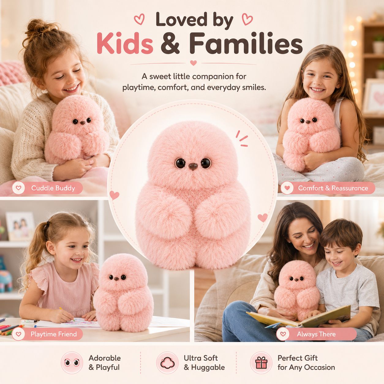 👀Cute AI shy Emotional companionship robot doll bag charm plush toy👜-It can sing, turn its head, and learn to speak🤖-V