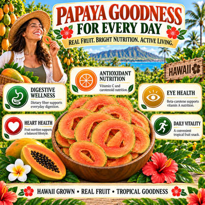 Premium Dried Papaya Slices – Natural Tropical Fruit Snack With Dietary Fiber & Antioxidant Nutrition -$AC