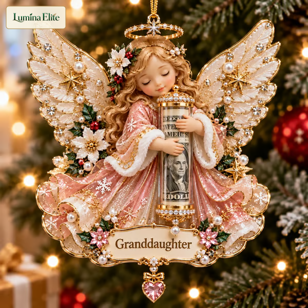 👼💵 3D Angel Christmas Cash Gift Ornament - HolidayMoney Holder Keepsake-V