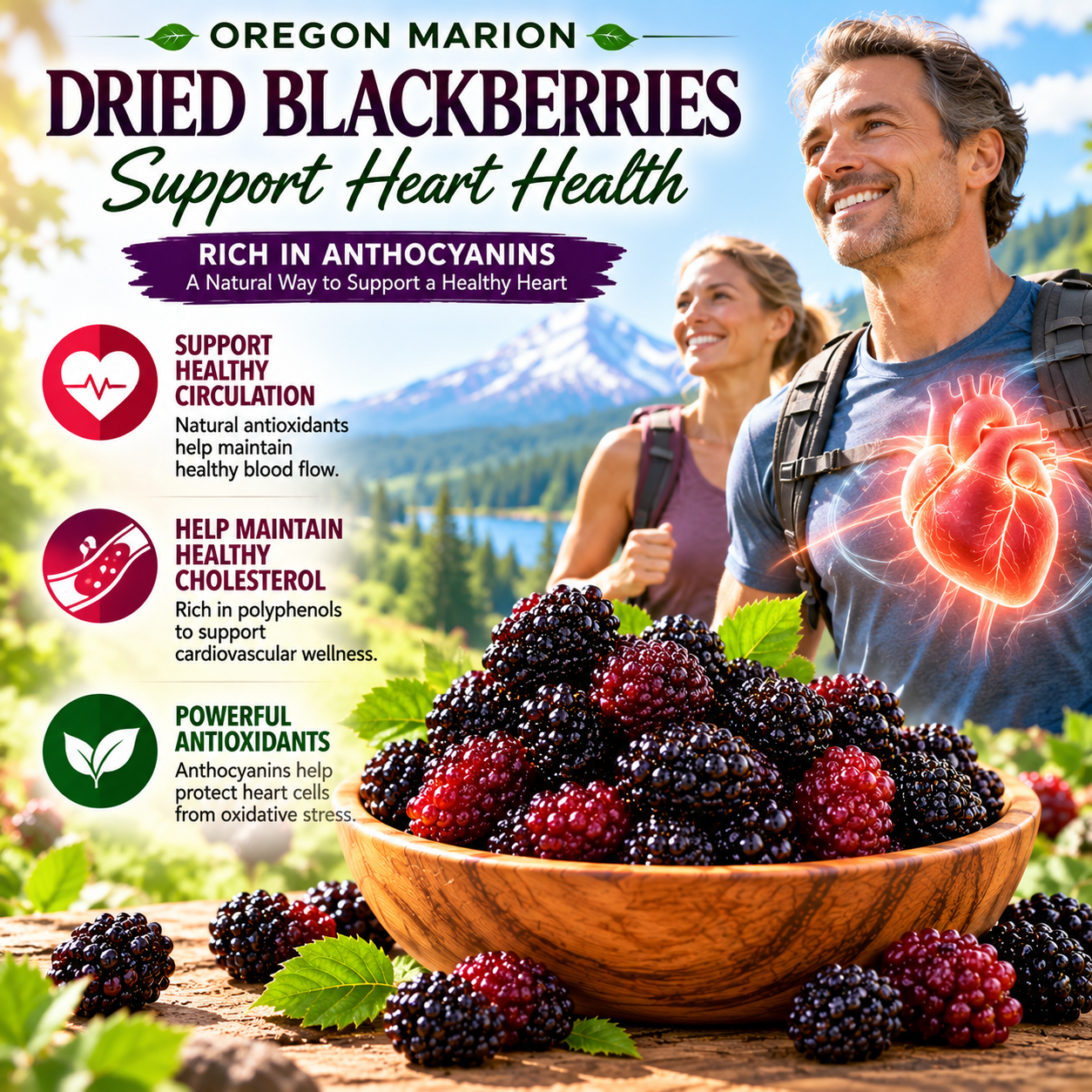 Oregon Marion blackberry colorful plant compounds